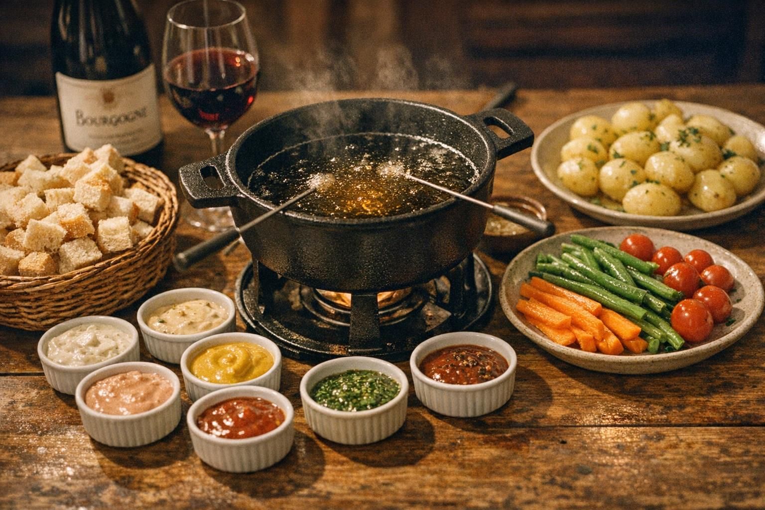 découvrez les meilleures idées d'accompagnements pour votre fondue bourguignonne et régaler vos convives avec des saveurs harmonieuses et variées.